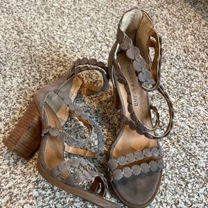 Lucky Brand Criss Cross Heeled Sandals